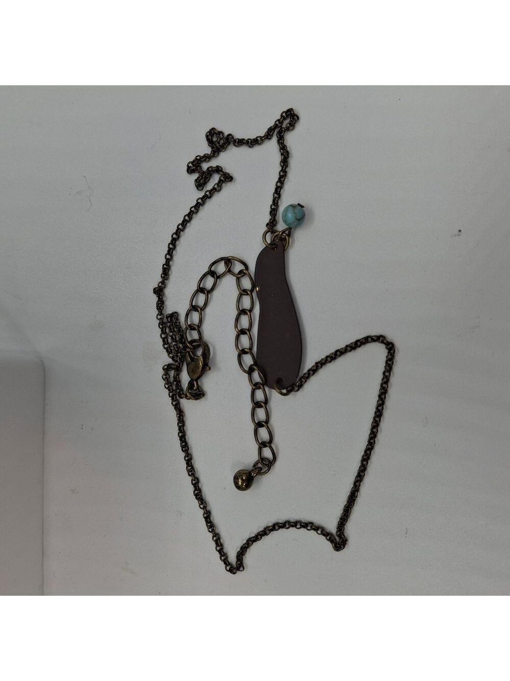 Believe Pendant Necklace with Turquoise Accent - Picture 2 of 3